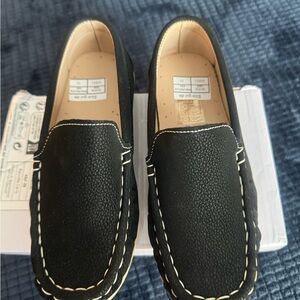 SHEIN little boys size 32 EUR (size 1 US) black dress loafers/brand new